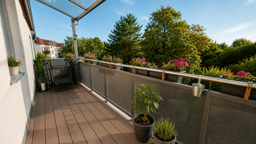 Balkon - Etagenwohnung mit 129,00 m&sup2; in Taucha zum Kaufen