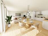 Visualisierung Wohnzimmer - 3 Zimmer Etagenwohnung in Altusried