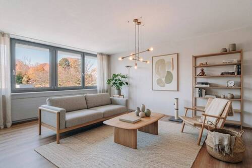 Visualisierung mit neuer Einrichtung - Helle 3-Zimmer-Wohnung mit tollem Grundriss - in idealer Lage zur Lüneburger Innenstadt.