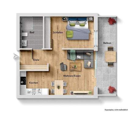 Wohnung 13 - 2 Zimmer Etagenwohnung zum Kaufen in Gütersloh