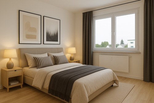 Schlafzimmer - Visualisierung (Beispiel) - 2 Zimmer Etagenwohnung zur Miete in Chemnitz