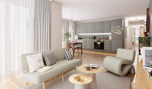 Das gemütliche Wohnzimmer - 3 Zimmer Etagenwohnung zum Kaufen in Aachen