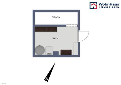 Teilunterkellerung ca. 3,70 x 4,30 m - 