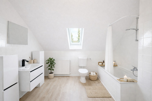 Badezimmer (Digitales KI Staging) - 