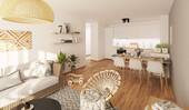 Die offene Wohnküche lädt zum gemeinsamen Kochen ein - 3 Zimmer Terrassenwohnung zum Kaufen in Hattingen
