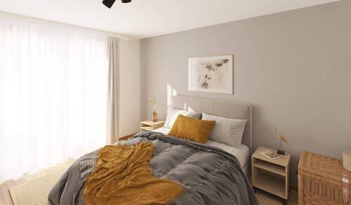 Helles und komfortables Schlafzimmer - 