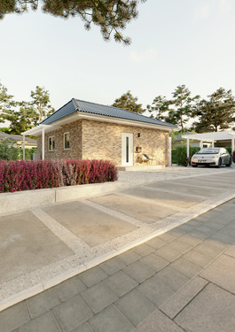 Straßenansicht Klinker - 2 Zimmer Bungalow in Kyritz