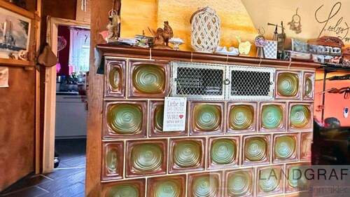 Kaminofen im Wohnzimmer - Reihenmittelhaus mit 156,00 m&sup2; in Engstingen zum Kaufen