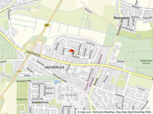 Kartenausschnitt - 
