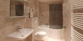 Badezimmer mit Waschmaschinenanschluss - 