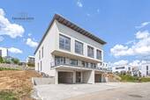 Straßenansicht - NEUBAU - Exklusive Doppelhaushälfte mit Garage, Stellplatz und Balkon im Neubaugebiet 'Hühnlesäcker'