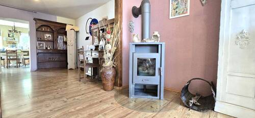 EG: Wohnzimmer, Blickrichtung Esszimmer - 
