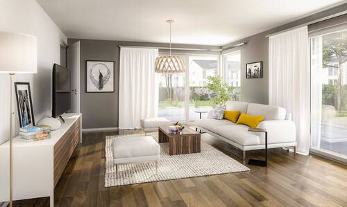 Doppelhaus-Aura-136-Wohnzimmer - 6 Zimmer Doppelhaushälfte zum Kaufen in Herford