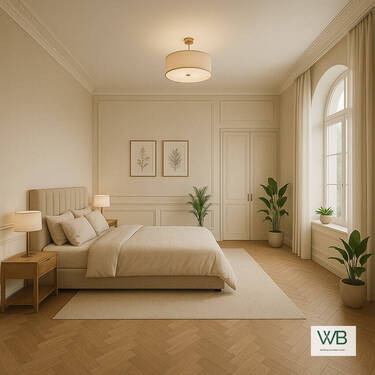 Schlafzimmer - Maisonette Luxus-Altbauwohnungen + Balkon zum Mitgestalten - Theaterwall Braunschweig