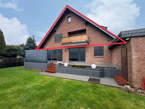 Ansicht Terrasse.jpg - Wohnung im OG - mit Garage und Balkon in Gamsen, ausgebautem Keller in ruhiger Lage, z.Zt. vermietet