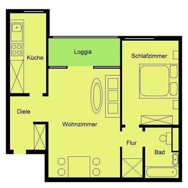 Bonn Ellersdorfer Str 27.JPG - Etagenwohnung mit 58,00 m&sup2; in Bonn zur Miete