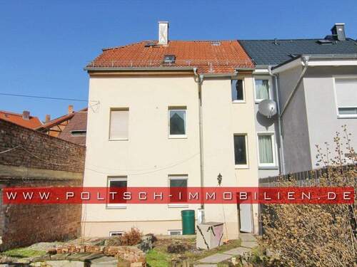 Gartenansicht - Doppelhaushälfte mit Keller und Garten in ruhiger Lage von Weida