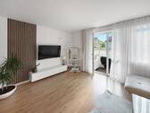 Wohnzimmer - 3 Zimmer Etagenwohnung zum Kaufen in Troisdorf