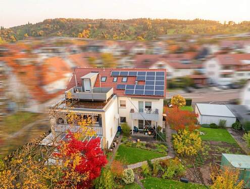 Drohnenaufnahme - 1 Zimmer Mehrfamilienhaus, Wohnhaus in Winnenden