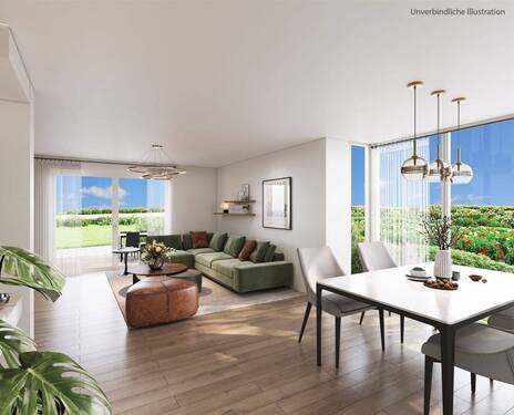 Wohnbereich Visualisierung - 4 Zimmer Doppelhaushälfte in München
