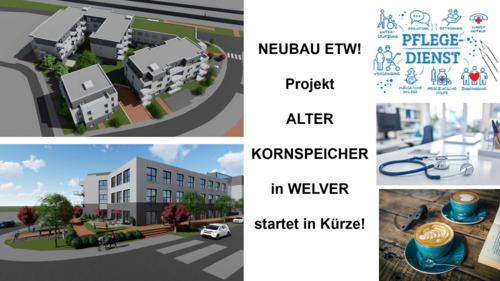 NEUBAU ETWs am ALTEN KORNSPEICHER - Alles unter einem Dach * ETW mit 3 Zimmer und Balkon * Service Wohnen