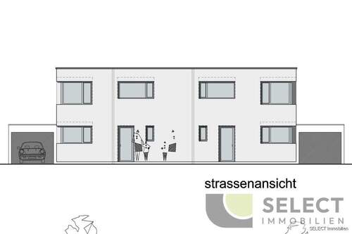 Strassenansicht DHH - Mehrfamilienhaus, Wohnhaus mit 128,00 m&sup2; in Überherrn zum Kaufen