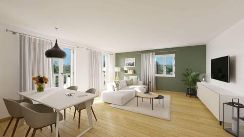 05 Wohnzimmer 2.jpeg - 3 Zimmer Terrassenwohnung zum Kaufen in Bernhardswald