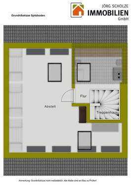 Grundrißskizze Spitzboden - 