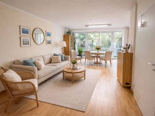 Wohn- und Esszimmer EG visualisiert - 4 Zimmer Reihenmittelhaus zum Kaufen in Eching