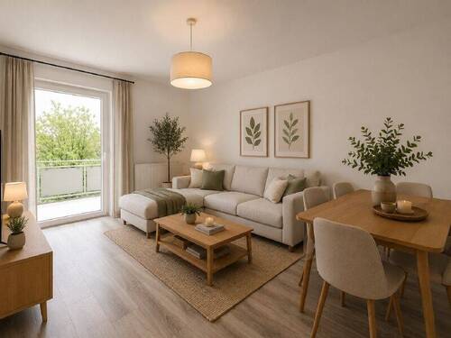 moebliertes_wohnzimmer - Sanierte 2-Zimmer-Wohnung in zentraler Lage!