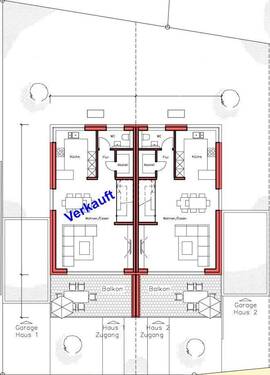 Lageplan - Doppelhaushälfte mit 164,00 m&sup2; in Weissach zum Kaufen