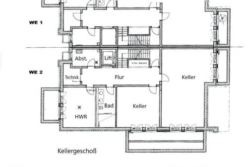 Raumaufteilung - Kellergeschoß - 