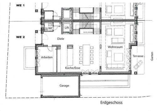 Raumaufteilung - Erdgeschoß - 