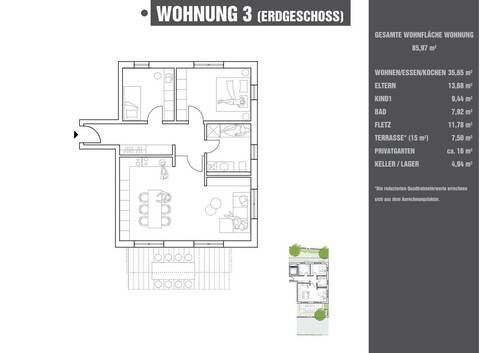 W03 - 3 Zimmer Etagenwohnung in Tegernheim