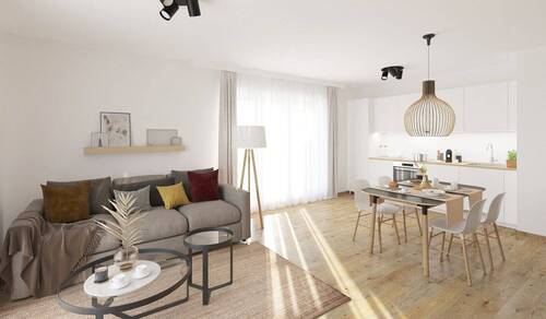 Durch den geräumigen Schnitt bietet Ihr Wohnzimmer viel Platz - 2 Zimmer Etagenwohnung in Hasloh