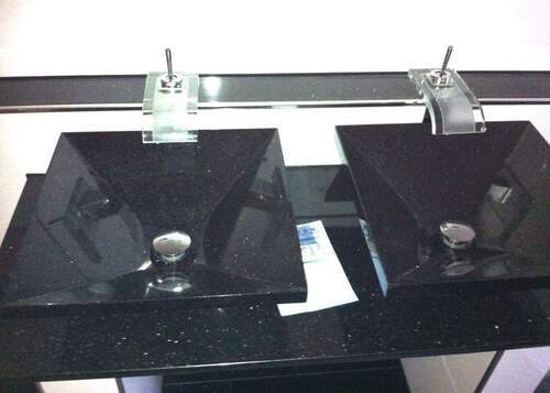 2 Trapez Granitwaschbecken - 