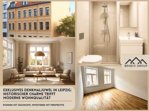 Denkmalimmobilie - Schicke 4-Zimmer-Denkmalwohnung mit AfA & KfW Mitteln I Moderne Ausstattung I Zentral in Taucha