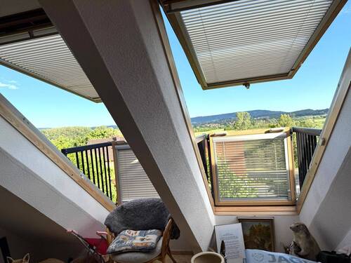 Aussicht Cabrio Fenster.jpg - Für Großfamilien - Haus mit Einliegerwohnungen, Garage und Garten zu verkaufen