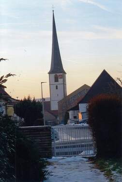 Blick vom Gartenweg z. Kirche in Wülfersh. - 