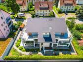 Vogelperspektive Rückseite - 3 Zimmer Etagenwohnung in Bad Krozingen