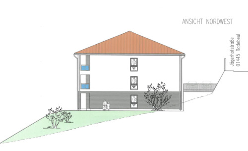 Ansicht Nordwest_1 - Etagenwohnung mit 94,00 m&sup2; in Radebeul zum Kaufen