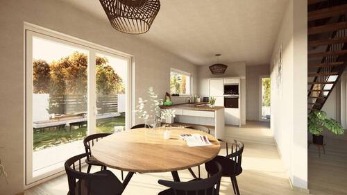 Ansicht Esszimmer/Küche - Einfamilienhaus mit 135,00 m&sup2; in Wadern zum Kaufen