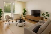 Wohnzimmer - Einrichtungsvorschlag (visualisiert) - 2 Zimmer Etagenwohnung zur Miete in Chemnitz