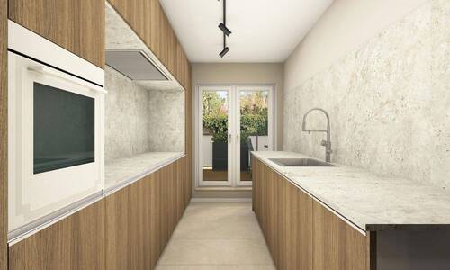 NEU Küche Tischler Planung1 - Terrassenwohnung mit 88,50 m² in Münster zum Kaufen