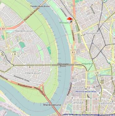 Lageplan - 5 Zimmer Etagenwohnung zur Miete in Düsseldorf
