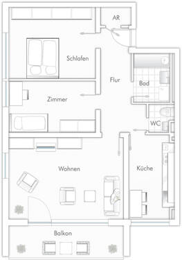 Erich Ollenhauer Straße 1 - Top Wohnung mit Balkon und Stellplatz B67