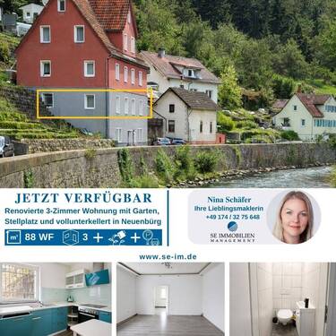 Titelbild - Renovierte 3-Zimmer Wohnung mit Garten in Neuenbürg
