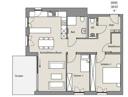 Wohnung 02 - 38 - 3 Zimmer Etagenwohnung zum Kaufen in Tübingen