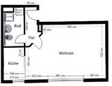 Grundriss - 1 Zimmer Etagenwohnung zum Kaufen in Dresden