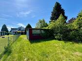 Ansicht hinten mit Gartenhaus - 